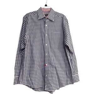 Johnston & Murphy Tailored Fit Men's Button Down Shirt Size Large